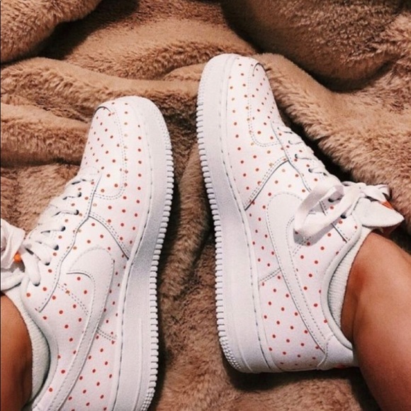 Nike Shoes - Red Polka Dot Air Force 1